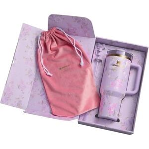 The Stanley x LoveShackFancy Quencher | 40 OZ -Happy thoughts Purple